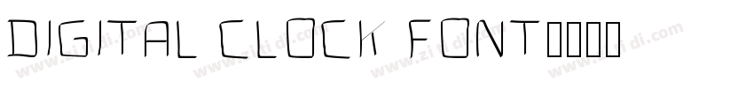digital clock font字体转换